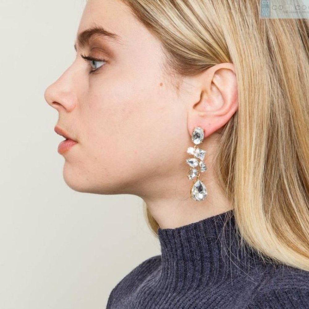 NEW IN BOX Cotacoco Crystal Earrings